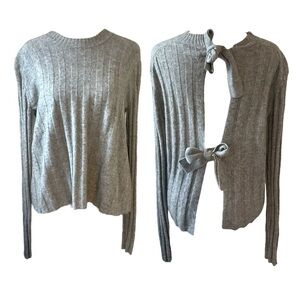 Derek Lam 10 Crosby Open Back Tie Back Grey Sweater Size Small

8133